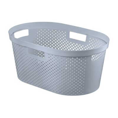 LAUNDRY BASKET 39L GREY CURVER