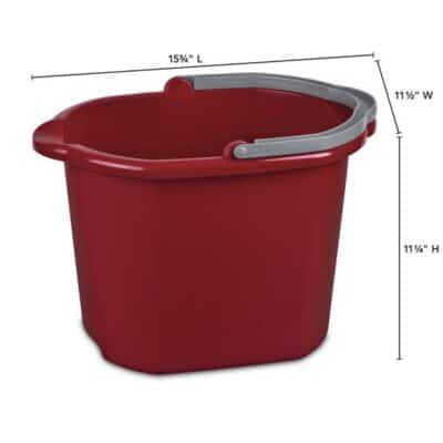 MOP BUCKET STERILITE 16QT/15L RED - Image 2