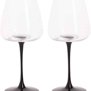 ONYX S/2 18OZ BLACK STEM WINE