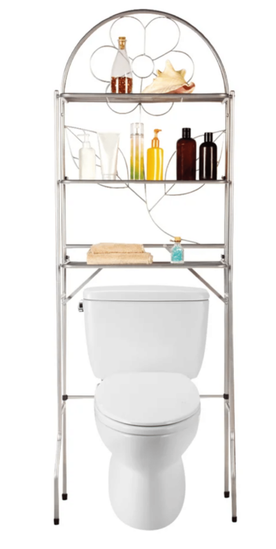 OVER TOILET SPACE SAVER SILVER 3 SHELF