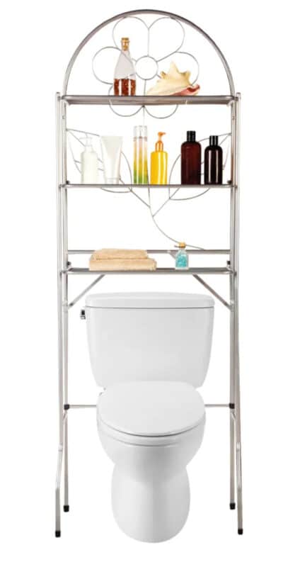 OVER TOILET SPACE SAVER SILVER 3 SHELF - Image 2