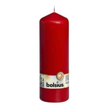 PILLAR CANDLE RED 200/68MM SINGLE CELLO