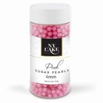 PINK SUGAR PEARLS 4MM/4OZ PACK