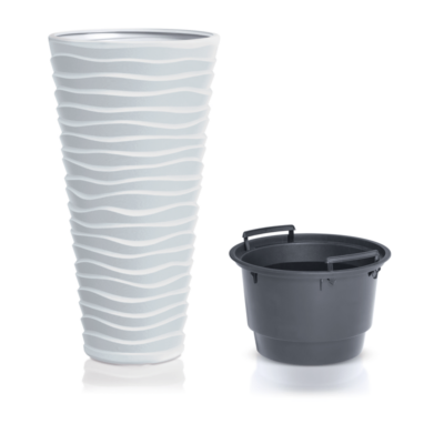 PLANT POT SANDY SLIM 350CM WHITE