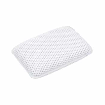 PVC BATH PILLOW W/SUCTION CUPS WHITE