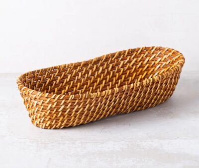 RATTAN BREAD BASKET MARTHA STEWART SEAWELL