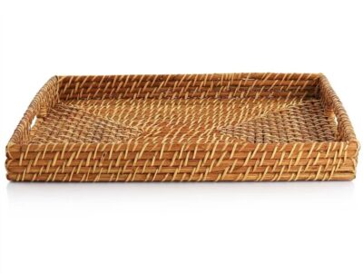 RATTAN SERVING TRAY MARTHA STEWART SEAWELL