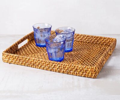 RATTAN SERVING TRAY MARTHA STEWART SEAWELL - Image 2