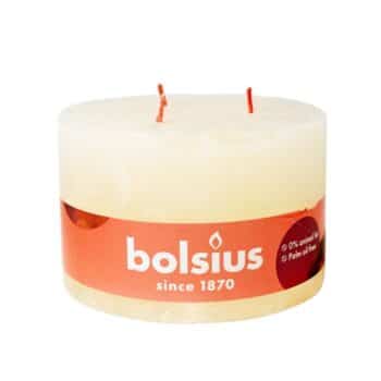 RUSTIC CANDLE SOFT PEARL 3 WICK 90/140