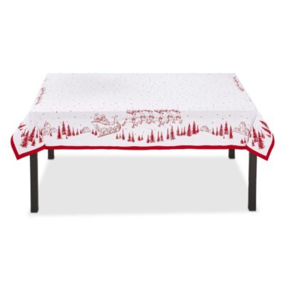 SANTA & SLEIGH TABLECLOTH 60x84