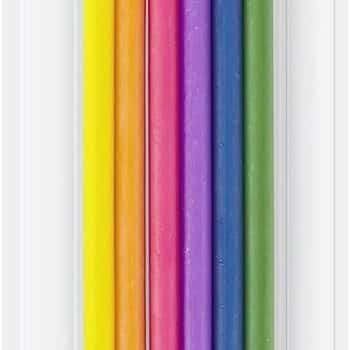 SET OF 12 MULTICOLOR BIRTHDAY CANDLES  - WILTON