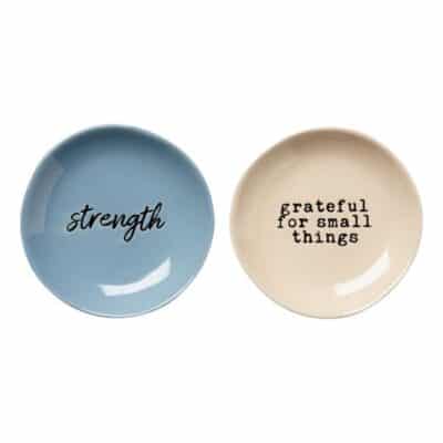 SET OF 2 HEARTFELT NOTES TRINKET DISH