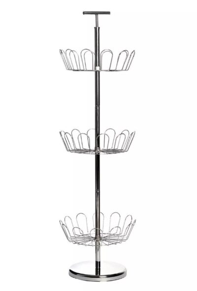 SHOE RACK 18 REVOLVING CROME