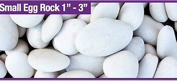 WHITE DECORATIVE SMALL EGGS ROCK 1-3"