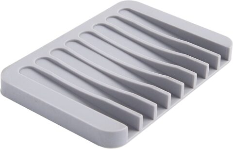 SOAP DISH SILICONE GRAY