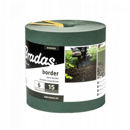 STRAIGHT LAWN BORDER 6M/15CM-GREEN