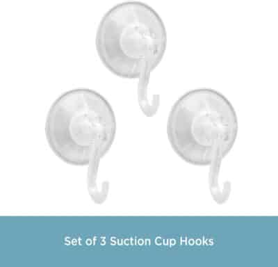 SUCTION CUP HOOK 3PK