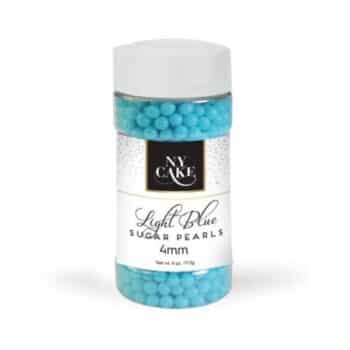 SUGAR PEARLS LIGHT  BLUE 4MM