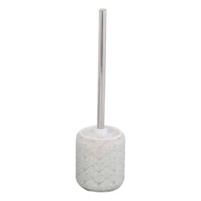 TOILET BRUSH W/CERAMIC HOLDER GREY