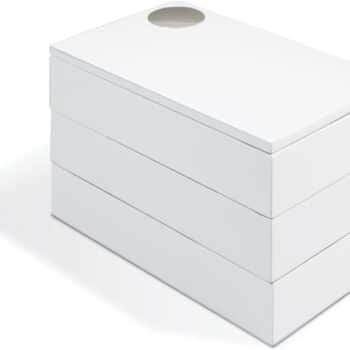 UMBRA SPINDLE STORAGE BOX WHITE