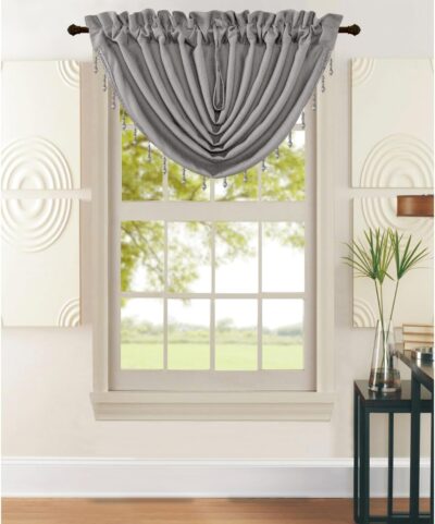 VALANCE CURTAIN LEAH -SILVER