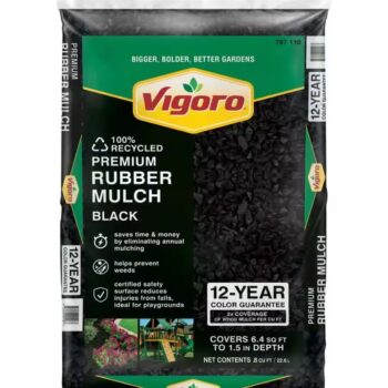 VIGORO RUBBER MULCH BLACK .8 CU FT