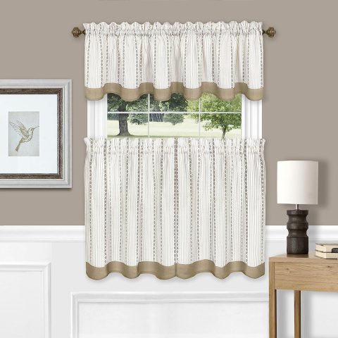 WESTPORT TIERED VALANCE SET 58X36/58x14