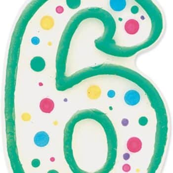 WILTON NUMERAL CANDLE 6