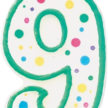 WILTON NUMERICAL CANDLE 9