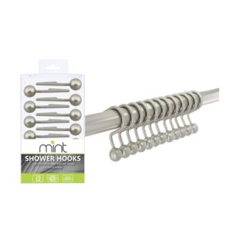 ZIGZAG SHOWER CURTAIN HOOKS MATTE