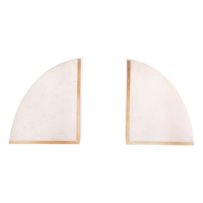 Set of 2 MARBLE GOLD BOOKENDS - Image 3