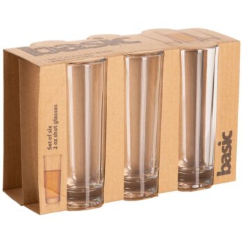 SET OF 6 BASICS 2OZ SHOT GLASS