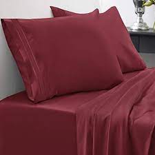 SHEET SET ANTI MICROBIAL MICROFIBRE BURGUNDY TWIN