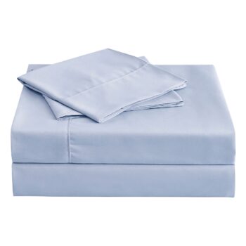 SHEET SET ANTI MICROBIAL MEDIUM BLUE TWIN