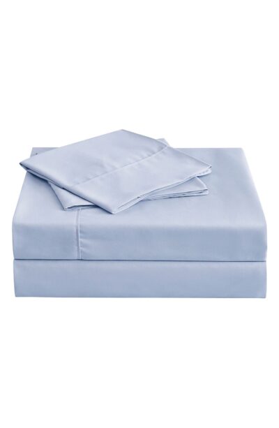 SHEET SET ANTI MICROBIAL MEDIUM BLUE TWIN