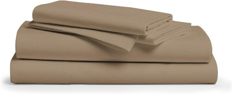 SHEET SET ANTI MICROBIAL TAUPE QUEEN