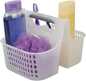 SHOWER TOTE W/HANDLE CLEAR