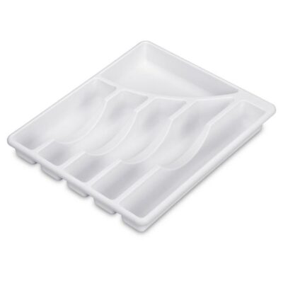 STERILITE CUTLERY TRAY WHITE 6 COMPARTMENT