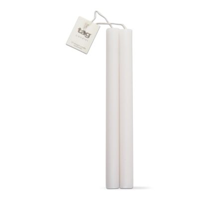 TAG 2PC 10" STRAIGHT CANDLES WHITE