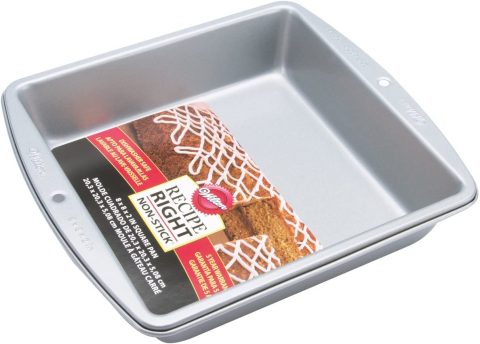 WILTON RECIPE RIGHT NON-STICK SQUARE CAKE PAN 8"