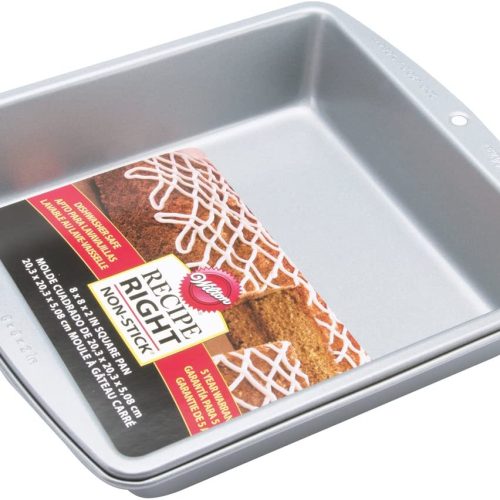 WILTON RECIPE RIGHT NON-STICK SQUARE CAKE PAN 8"